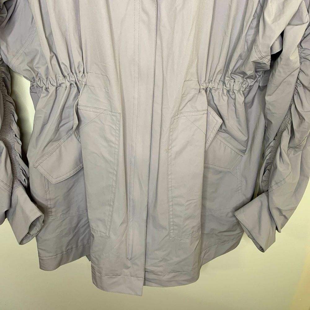 Fabletics Giana Jacket Oversized Gray Size M New Without Tags Full Zip Hood Rain - Picture 5 of 16